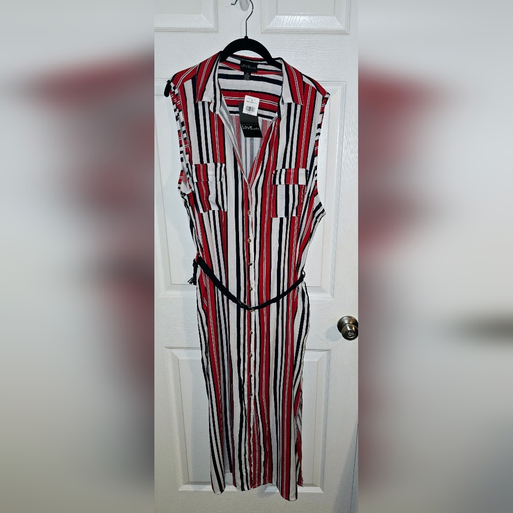 Plus Size Striped Tunic